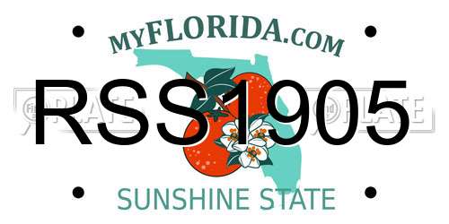 RSS1905 Florida License Plate