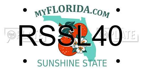 RSSL40 Florida License Plate