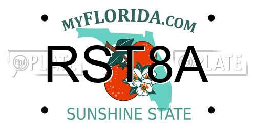 RST8A Florida License Plate