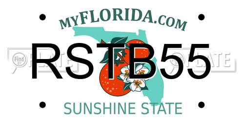 RSTB55 Florida License Plate