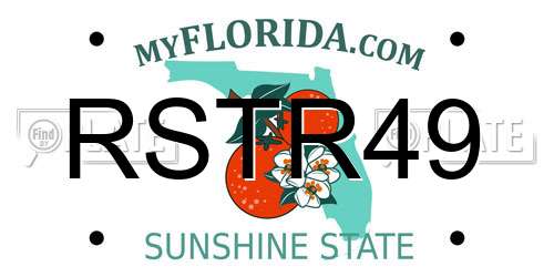 RSTR49 Florida License Plate