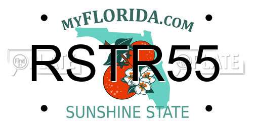 RSTR55 Florida License Plate