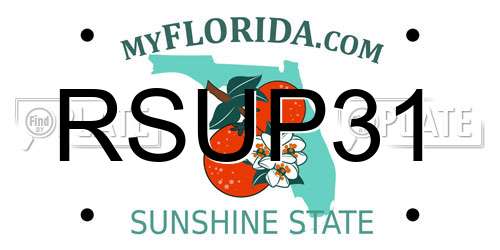 RSUP31 Florida License Plate