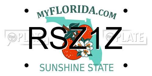 RSZ1Z Florida License Plate