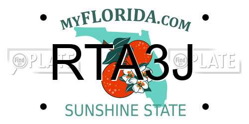 RTA3J Florida License Plate