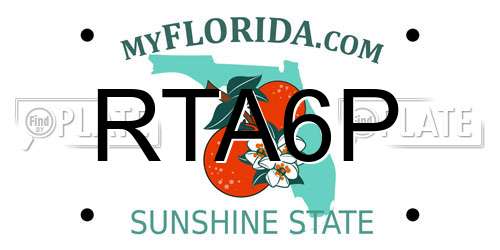 RTA6P Florida License Plate