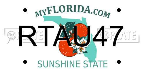 RTAU47 Florida License Plate