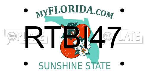 RTBI47 Florida License Plate
