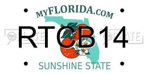 RTCB14 Florida License Plate