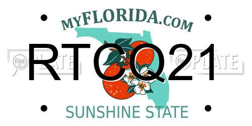 RTCQ21 Florida License Plate