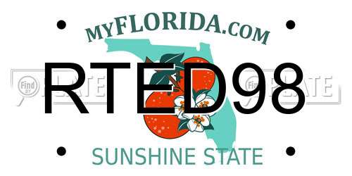 RTED98 Florida License Plate