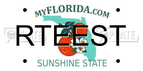 RTEEST Florida License Plate