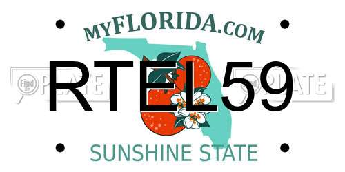 RTEL59 Florida License Plate