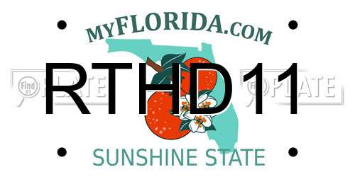RTHD11 Florida License Plate
