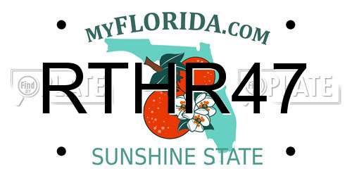 RTHR47 Florida License Plate
