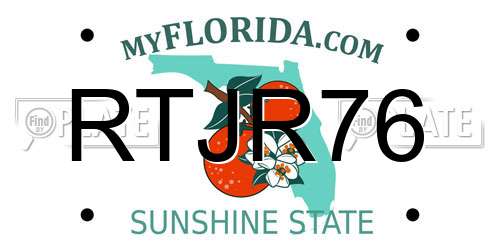 RTJR76 Florida License Plate