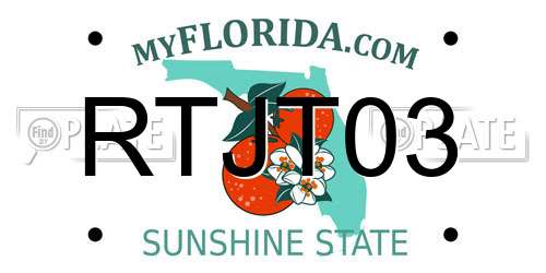RTJT03 Florida License Plate