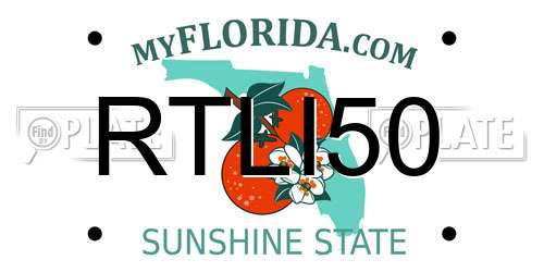 RTLI50 Florida License Plate