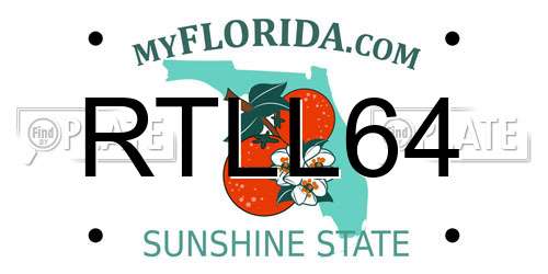 RTLL64 Florida License Plate
