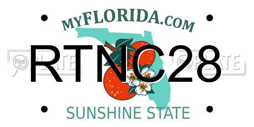 RTNC28 Florida License Plate