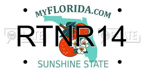 RTNR14 Florida License Plate