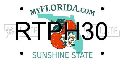 RTPH30 Florida License Plate