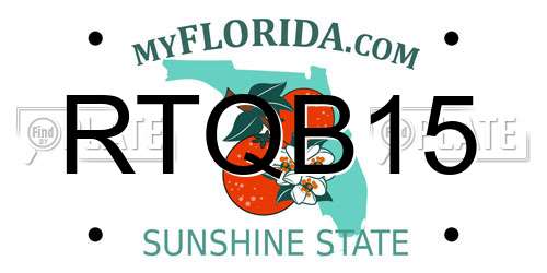 RTQB15 Florida License Plate