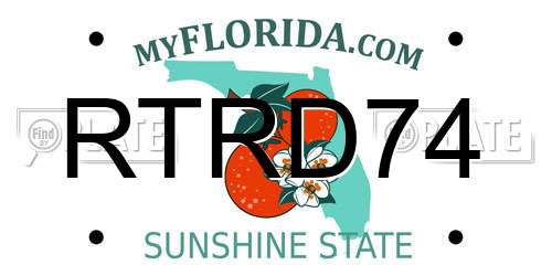 RTRD74 Florida License Plate