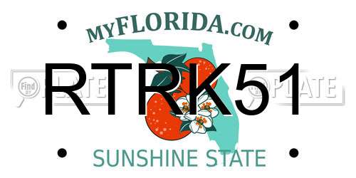 RTRK51 Florida License Plate