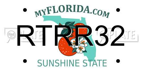 RTRR32 Florida License Plate