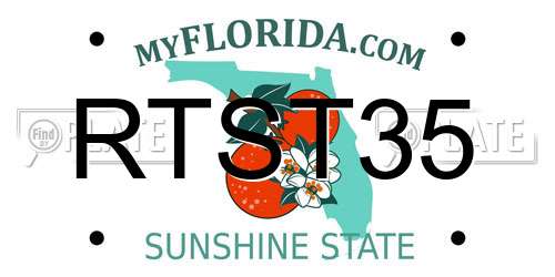 RTST35 Florida License Plate