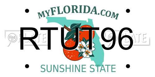 RTUT96 Florida License Plate