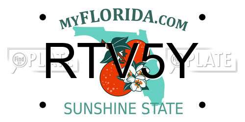 RTV5Y Florida License Plate