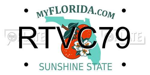 RTVC79 Florida License Plate