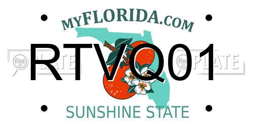 RTVQ01 Florida License Plate