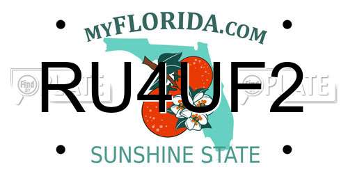 RU4UF2 Florida License Plate