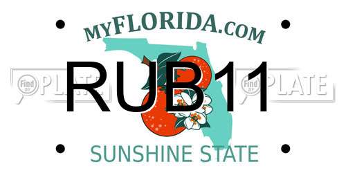 RUB11 Florida License Plate
