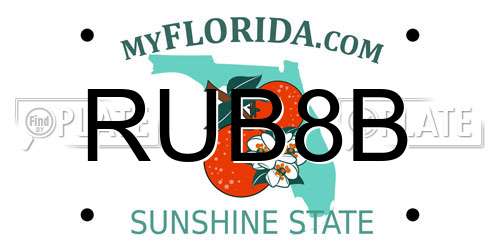 RUB8B Florida License Plate