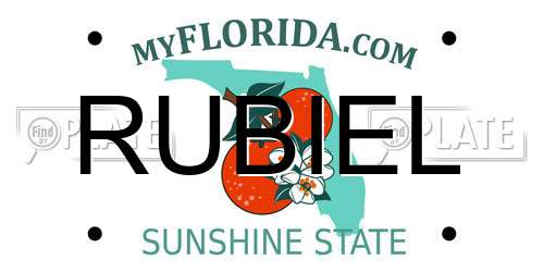 RUBIEL Florida License Plate