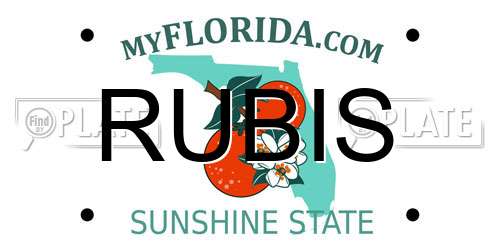 RUBIS Florida License Plate