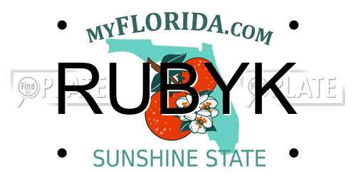 RUBYK Florida License Plate