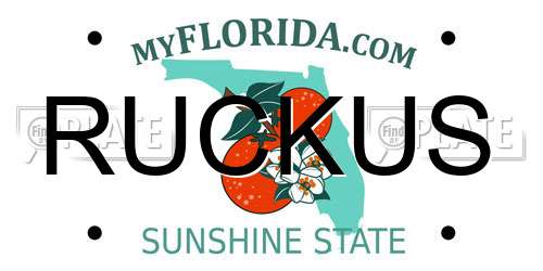 RUCKUS Florida License Plate