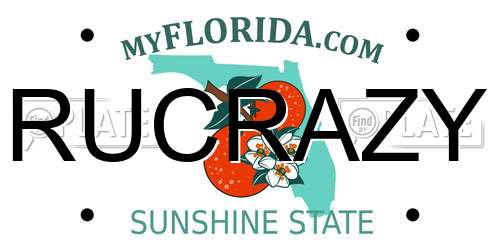 RUCRAZY Florida License Plate