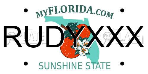 RUDYXXX Florida License Plate