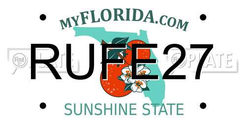 RUFE27 Florida License Plate