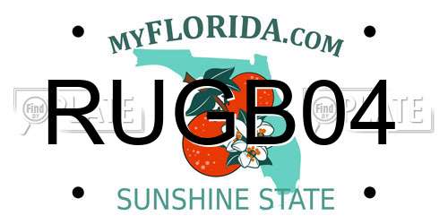 RUGB04 Florida License Plate