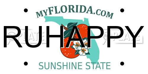 RUHAPPY Florida License Plate