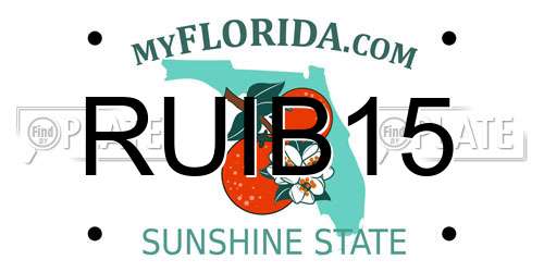RUIB15 Florida License Plate