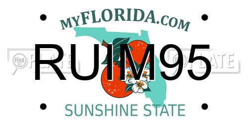 RUIM95 Florida License Plate