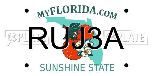 RUJ3A Florida License Plate